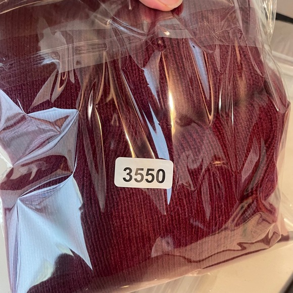 Alpaca Warehouse L Cardigan Duster Sweater Knit Coat Burgundy Ribbed Collar - Picture 7 of 7